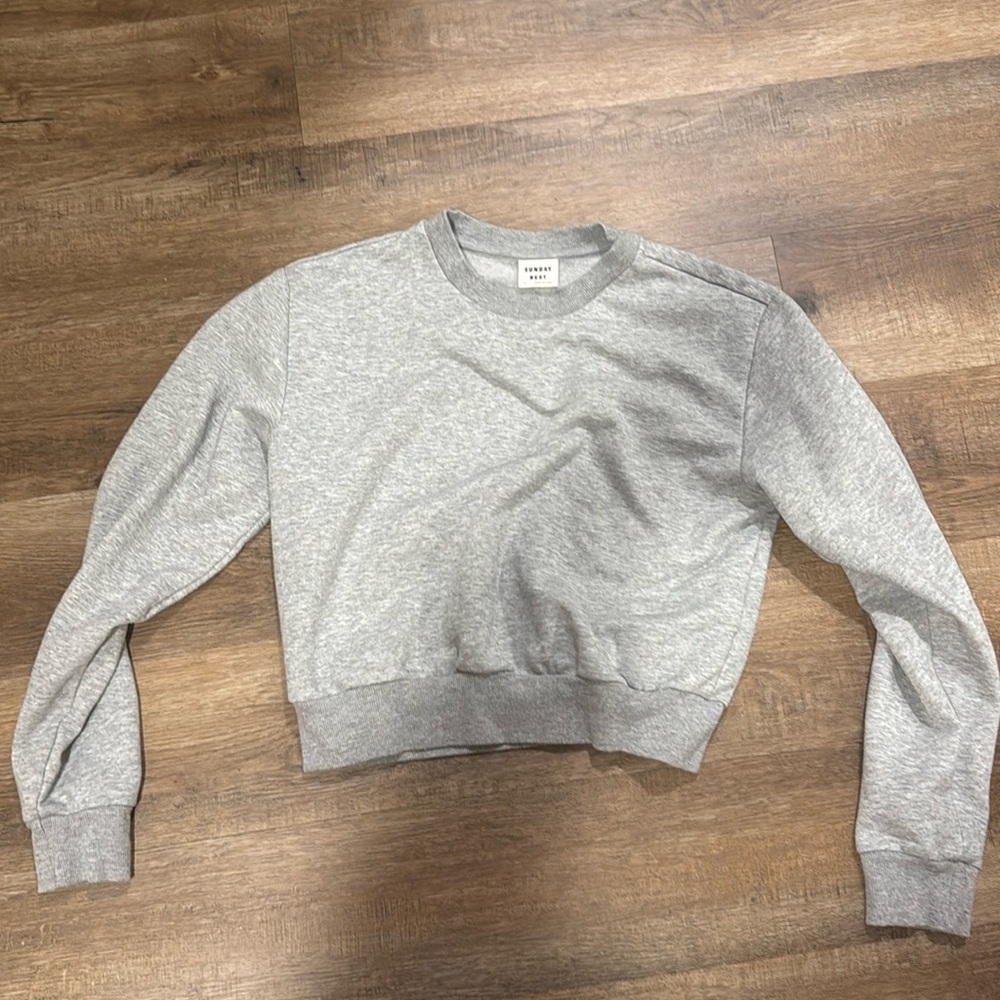 Aritzia Sundays best grey crewneck